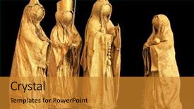  Presentation with baby jesus - Colorful PPT layouts enhanced with hand crafted three kings bringing backdrop and a gold colored foreground