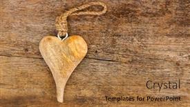  Presentation with rough - Cool new slide set with crafted wooden heart with rope backdrop and a coral colored foreground
