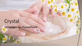  Presentation with nails manicure - Slides having  background and a  colored foreground