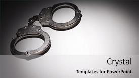 Presentation with abstract light - PPT theme featuring monotone white grey - abstract pair of handcuffs background and a light gray colored foreground