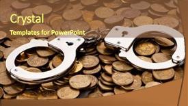  Presentation with security - Cool new presentation with tax avoidance - hand cuffs and coins backdrop and a tawny brown colored foreground