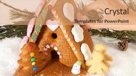  Presentation with gingerbread house - Audience pleasing presentation theme consisting of hand decorating a gingerbread house backdrop and a  colored foreground