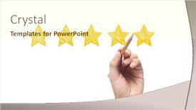  Presentation with five star - Amazing PPT theme having hand-draw-a-five-star backdrop and a cream colored foreground