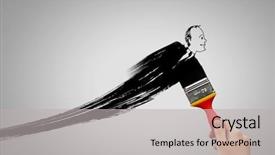  Presentation with funny - Cool new presentation theme with hand draw pencil caricature backdrop and a light gray colored foreground