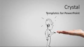  Presentation with funny - Beautiful PPT theme featuring hand draw pencil caricature backdrop and a  colored foreground