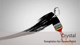  Presentation with funny - Theme with hand draw pencil caricature background and a light gray colored foreground