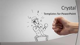  Presentation with funny - Slides having hand draw pencil caricature background and a light gray colored foreground