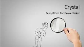  Presentation with funny - Slides enhanced with hand draw pencil caricature background and a light gray colored foreground