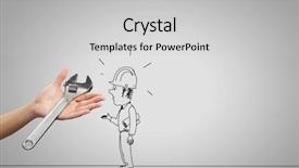  Presentation with funny - PPT layouts consisting of hand draw pencil caricature background and a light gray colored foreground