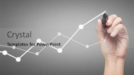  Presentation with growth chart - PPT theme with hand drawing a chart graph stock of growth background and a light gray colored foreground