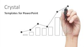  Presentation with growth chart - Theme featuring hand-drawing-a-chart-graph background and a white colored foreground