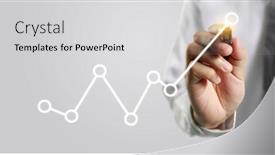  Presentation with growth chart - Audience pleasing presentation design consisting of hand-drawing-a-chart-graph backdrop and a light gray colored foreground