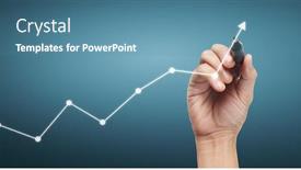  Presentation with growth chart - Slide deck consisting of hand-drawing-a-chart-graph background and a teal colored foreground