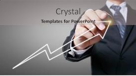  Presentation with growth chart - Slide deck with hand-drawing-a-chart-graph background and a light gray colored foreground