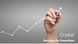  Presentation with growth chart - Presentation design consisting of hand-drawing-a-chart-graph background and a gray colored foreground