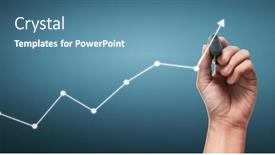 Presentation with growth chart - Audience pleasing PPT layouts consisting of hand-drawing-a-chart-graph backdrop and a teal colored foreground