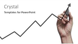  Presentation with growth chart - Amazing presentation theme having hand-drawing-a-chart-graph backdrop and a white colored foreground