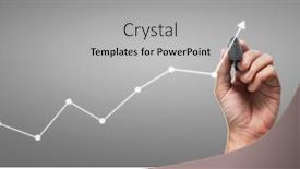  Presentation with growth chart - Colorful PPT layouts enhanced with hand-drawing-a-chart-graph backdrop and a light gray colored foreground