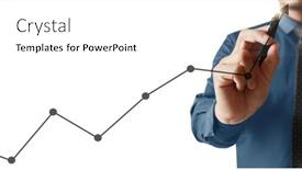  Presentation with growth chart - Presentation design with hand-drawing-a-chart-graph background and a white colored foreground