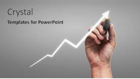  Presentation with growth chart - Amazing slides having hand-drawing-a-chart-graph backdrop and a light gray colored foreground