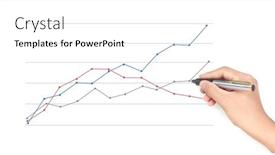  Presentation with growth chart - Audience pleasing slide deck consisting of hand-drawing-a-chart-graph backdrop and a white colored foreground