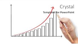  Presentation with growth chart - Amazing slide set having hand-drawing-a-chart-graph backdrop and a white colored foreground