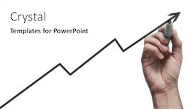  Presentation with growth chart - Colorful slide set enhanced with hand-drawing-a-chart-graph backdrop and a white colored foreground