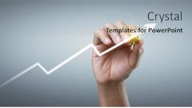  Presentation with growth chart - Amazing presentation design having hand-drawing-a-chart-graph backdrop and a light blue colored foreground