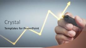  Presentation with growth chart - Presentation theme consisting of hand-drawing-a-chart-graph background and a lemonade colored foreground