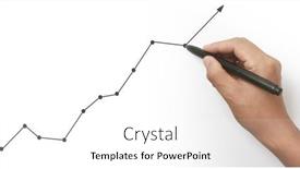  Presentation with growth chart - Slide set having hand-drawing-a-chart-graph background and a white colored foreground