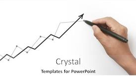  Presentation with growth chart - Audience pleasing presentation design consisting of hand-drawing-a-chart-graph backdrop and a white colored foreground