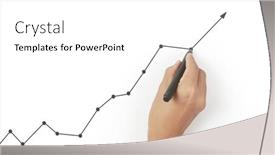  Presentation with growth chart - Presentation design enhanced with hand-drawing-a-chart-graph background and a white colored foreground