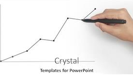  Presentation with growth chart - Amazing presentation design having hand-drawing-a-chart-graph backdrop and a white colored foreground