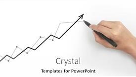  Presentation with growth chart - Presentation design with hand-drawing-a-chart-graph background and a white colored foreground