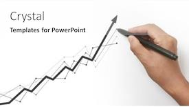  Presentation with growth chart - Presentation theme consisting of hand-drawing-a-chart-graph background and a white colored foreground