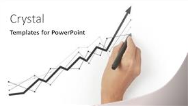  Presentation with growth chart - Audience pleasing presentation theme consisting of hand-drawing-a-chart-graph backdrop and a white colored foreground