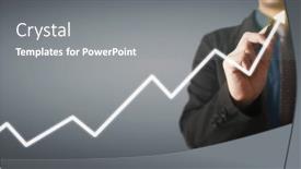  Presentation with growth chart - PPT layouts with hand-drawing-a-chart-graph background and a gray colored foreground