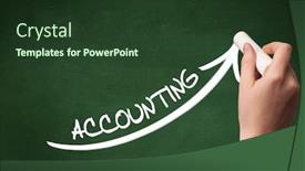  Presentation with accounting - Amazing PPT theme having hand-drawing-accounting-inscription backdrop and a tawny brown colored foreground