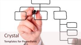  Presentation with organization - Theme having hand drawing an organization chart background and a lemonade colored foreground