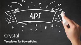  Presentation with chalk - Amazing PPT layouts having hand-drawing-api-abbreviation backdrop and a dark gray colored foreground