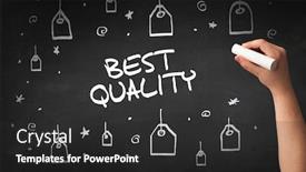  Presentation with best - Cool new slides with hand-drawing-best-quality-inscription backdrop and a dark gray colored foreground