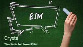  Presentation with bim - Slides enhanced with hand-drawing-bim-abbreviation background and a tawny brown colored foreground