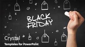  Presentation with friday - Theme having hand-drawing-black-friday-inscription background and a dark gray colored foreground