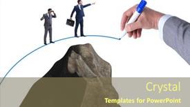  Presentation with bridge - Theme having hand-drawing-bridge-for-businessman background and a violet colored foreground