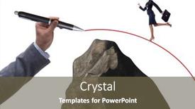  Presentation with bridge - PPT layouts consisting of hand-drawing-bridge-for-businesswoman background and a tawny brown colored foreground