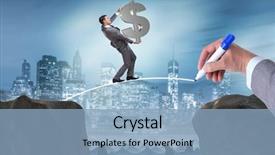  Presentation with hand drawn school - Slide deck consisting of hand drawing bridge under businessman background and a  colored foreground