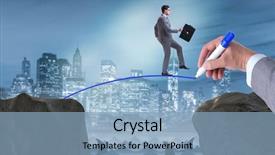  Presentation with hand drawn cartoon of sports - Slide set consisting of hand drawing bridge under businessman background and a light blue colored foreground