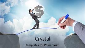  Presentation with hand drawn cartoon of sports - Cool new slides with hand drawing bridge under businessman backdrop and a light blue colored foreground