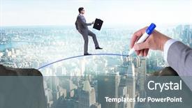  Presentation with bridge - PPT layouts consisting of hand drawing bridge under businessman background and a  colored foreground