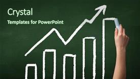  Presentation with hand drawn brush stroke design - Slides having hand drawing chart with exponential background and a tawny brown colored foreground